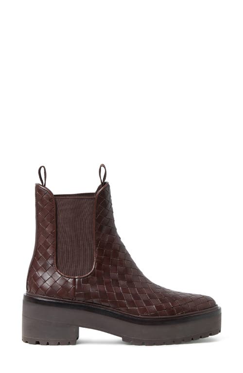 Loeffler Randall Reggie Woven Chelsea Boot In Burgundy