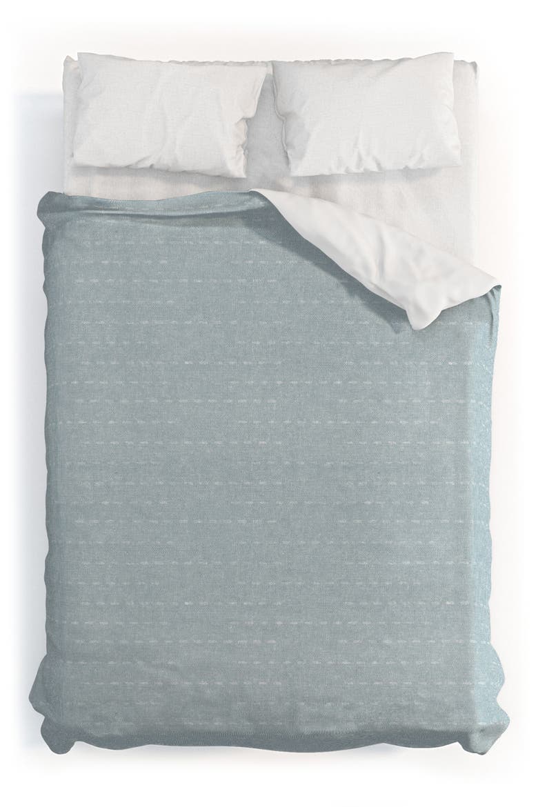 Lad Running Stitch 2-Piece Duvet Set - Twin XL, Alternate, color, BLUE