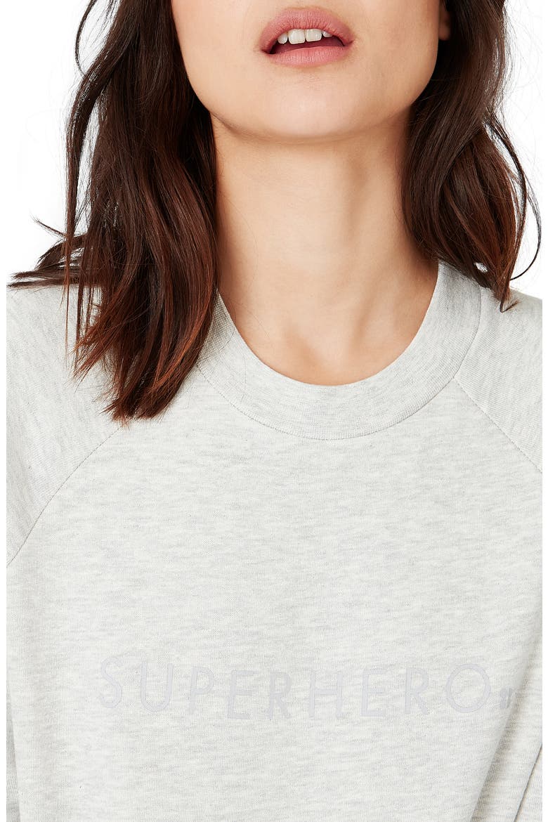 Superhero Sweatshirt, Alternate, color, OATMEAL MARL