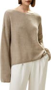 Lilysilk Relaxed Fit Drop-Shoulder Silk Cashmere Blend Sweatshirt