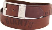 EAGLES WINGS Men's Brown San Francisco Giants Brandish Leather Belt