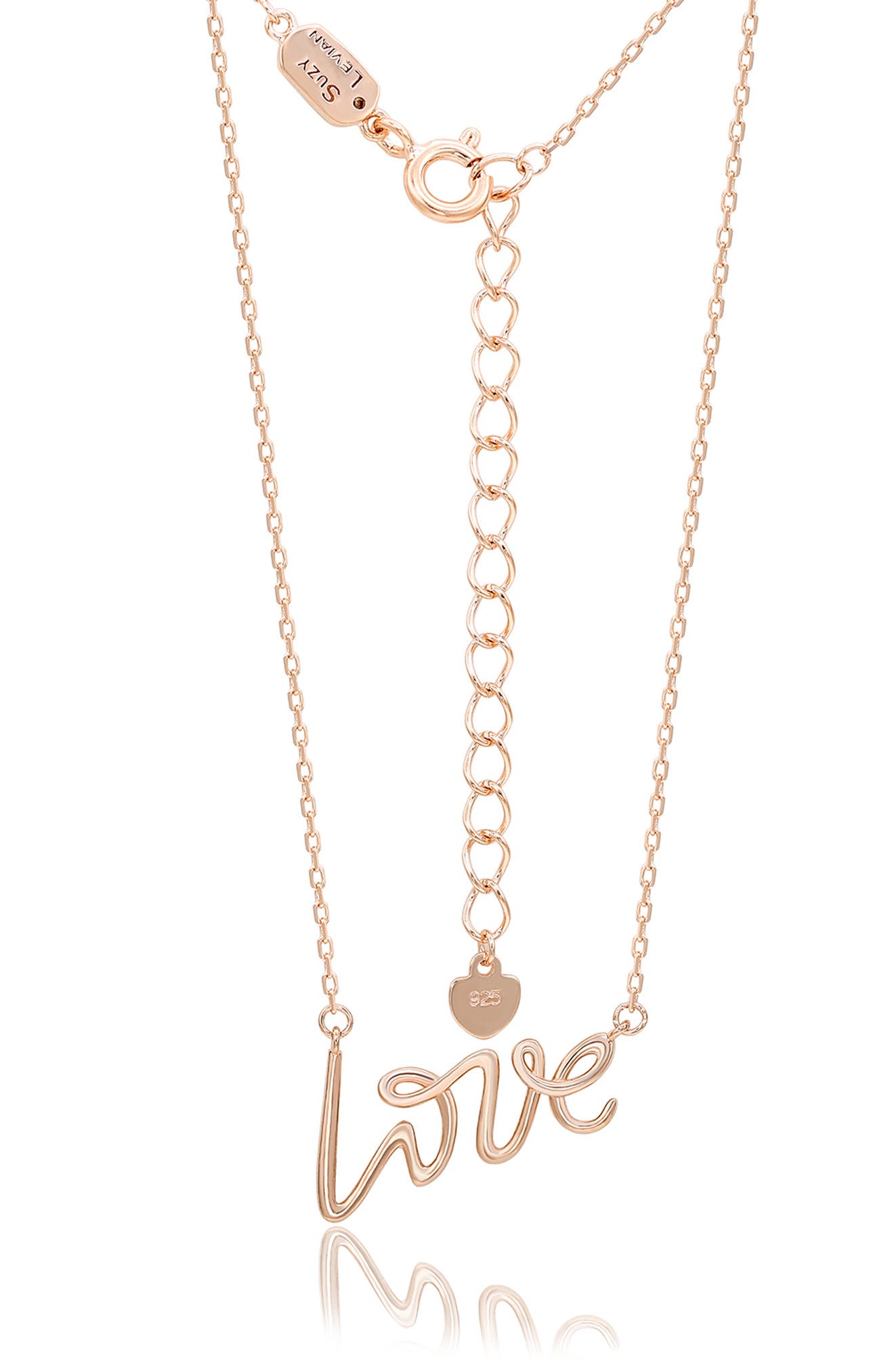 SUZY LEVIAN Love Script Necklace
