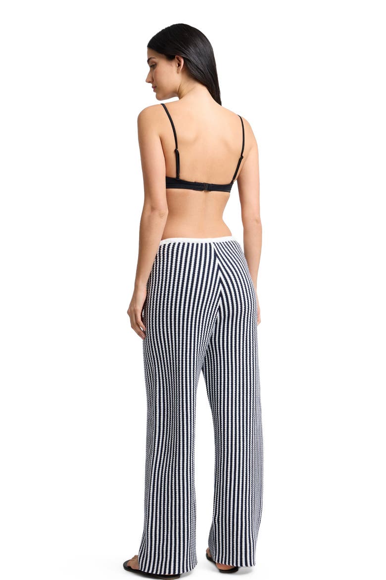 Fisherman Drawstring Pant, Alternate, color, Noir Navy/White