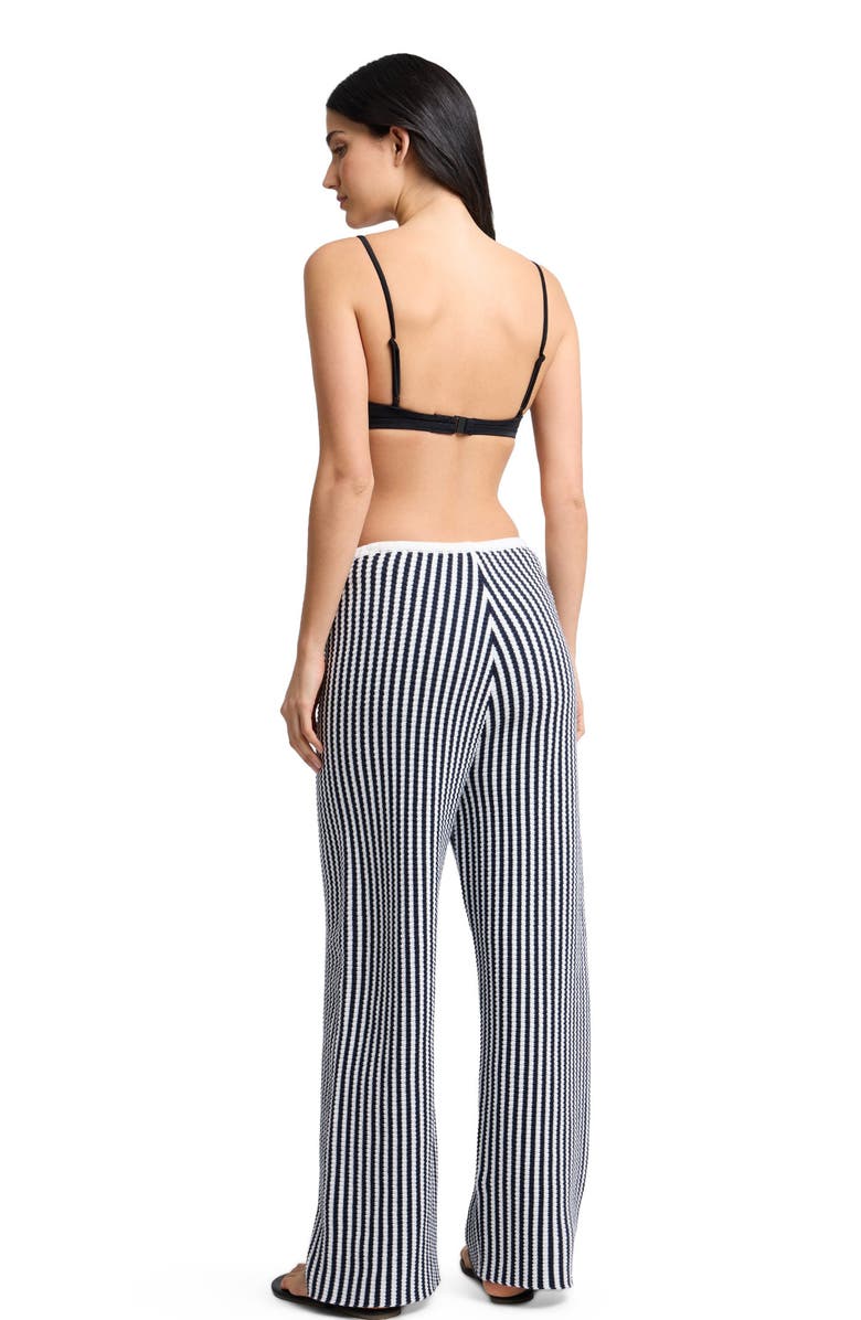 Onia Fisherman Drawstring Pant, Alternate, color, Noir Navy/White