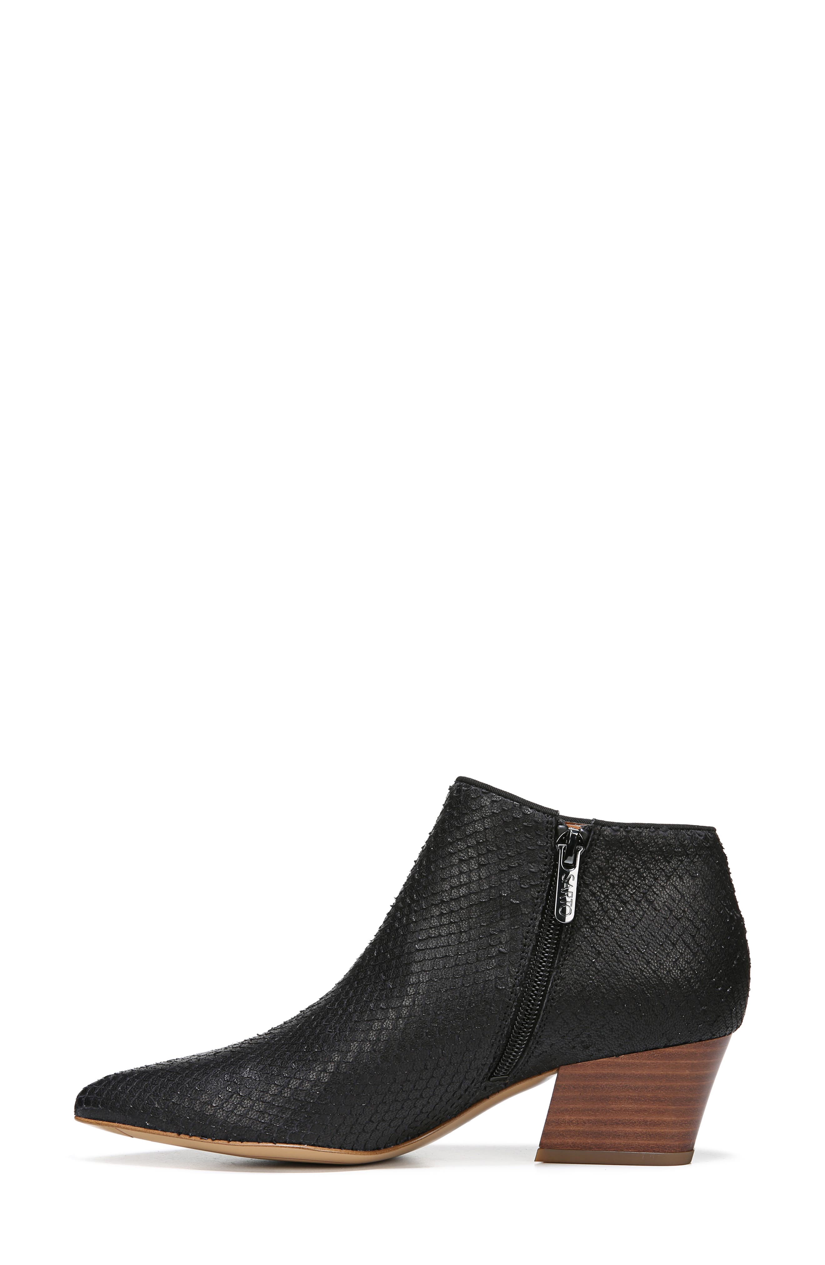Lowe Bootie, Alternate, color, BLACK SNAKE PRINT LEATHER