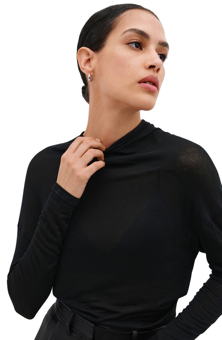 Marcella Sydney Gathered Long Sleeve Top, Alternate, color, 