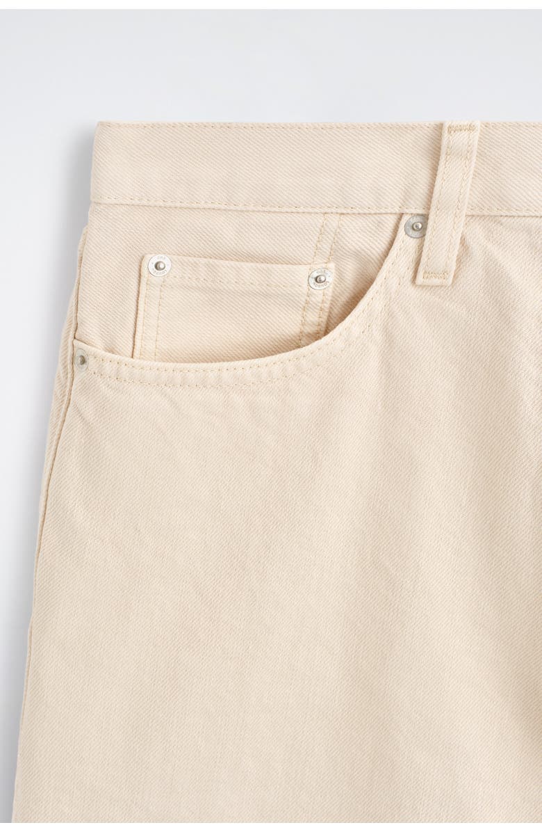 COS Knee-length Denim Shorts, Alternate, color, Chalk