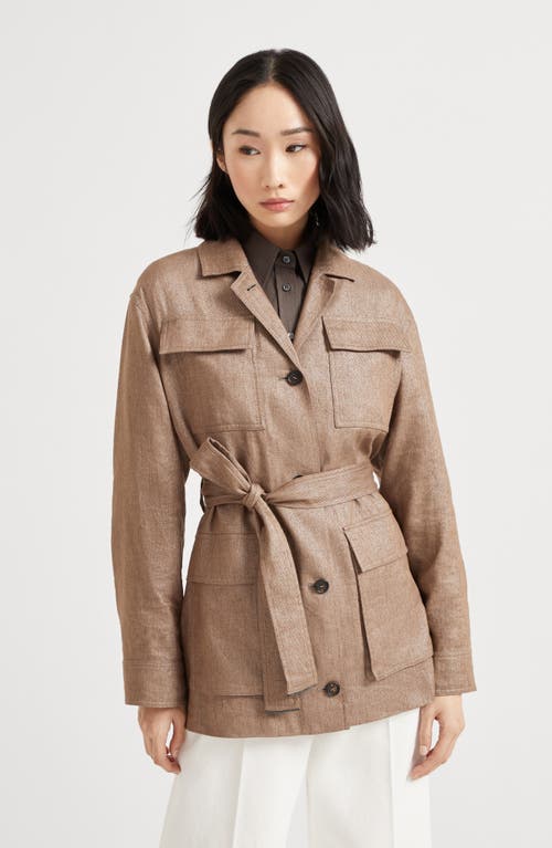 Brunello Cucinelli Sparkling Twill Safari Jacket