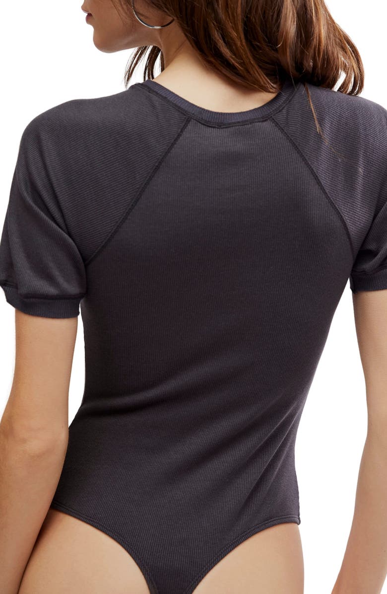 Free People Lazy Daisy Rib Bodysuit, Alternate, color, 