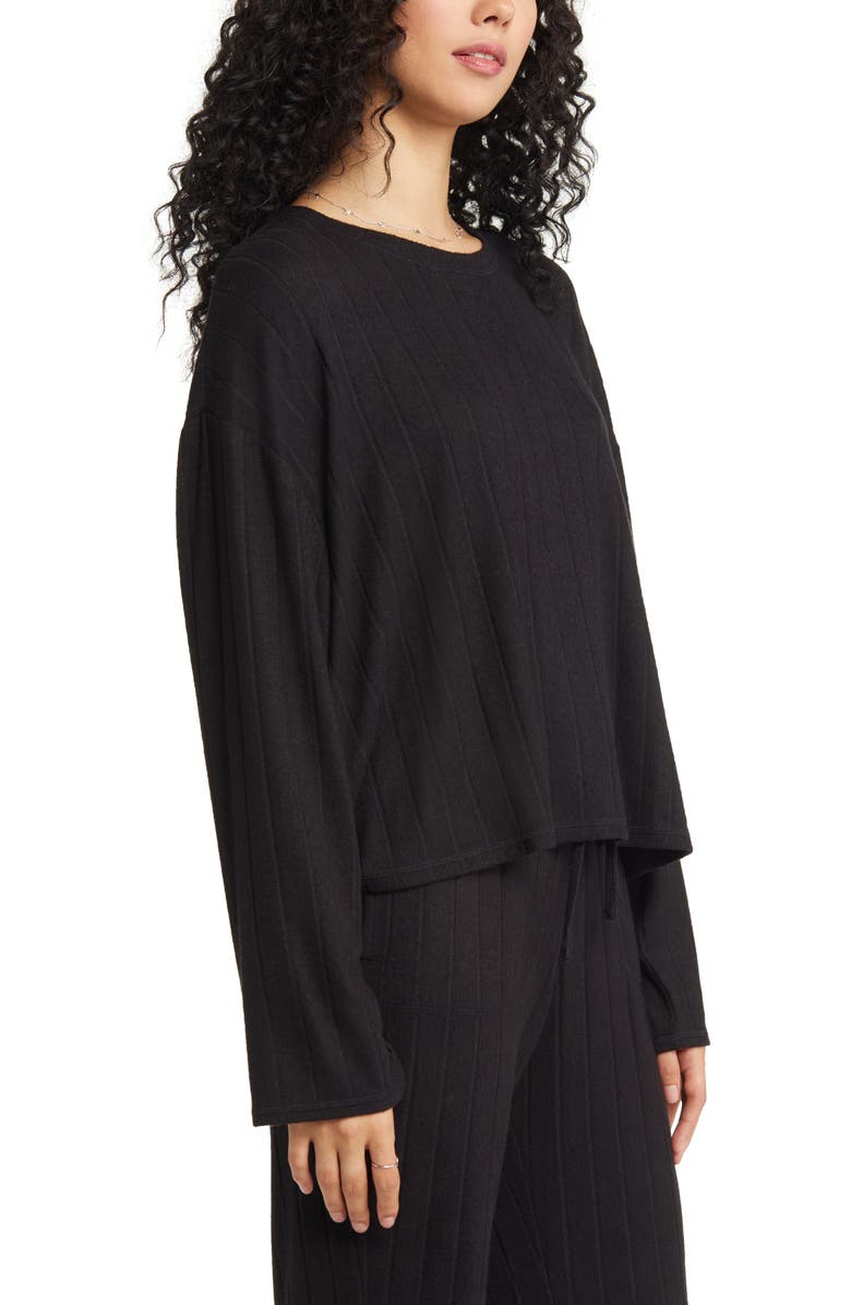 BP. Cozy Rib Oversize Pajama Top, Alternate, color,