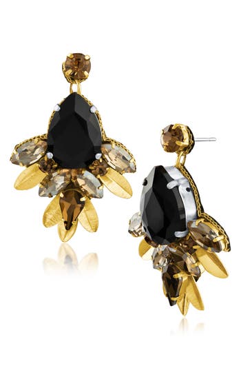 Jardin Crystal Statement Drop Earrings In Multi