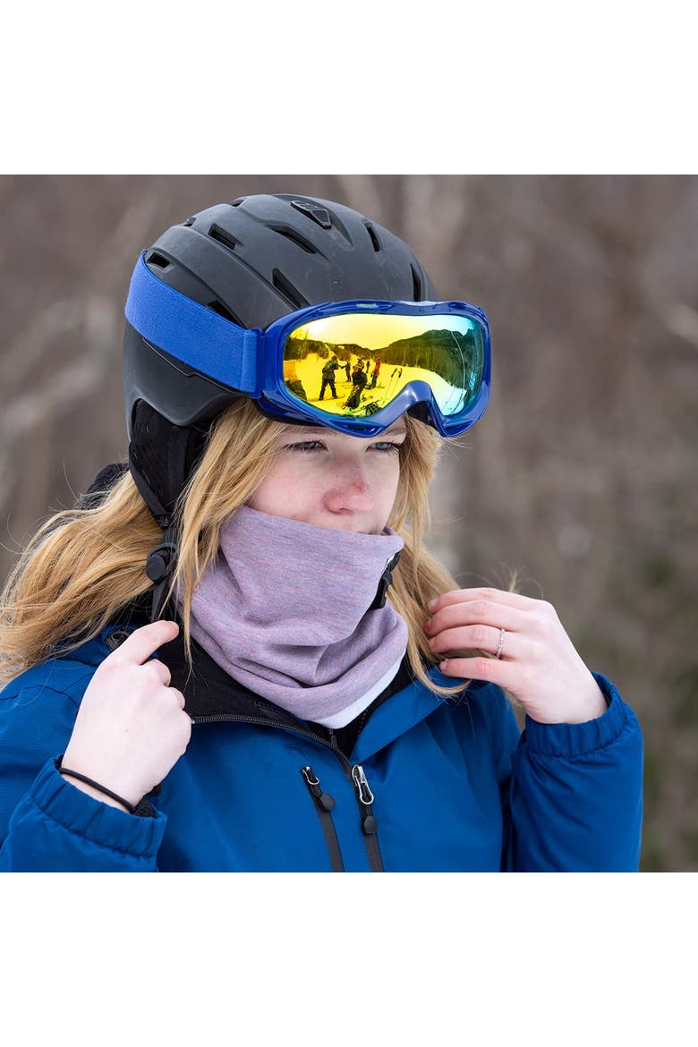 Luxe Double-Layer Neck Warmer, Alternate, color, Snow