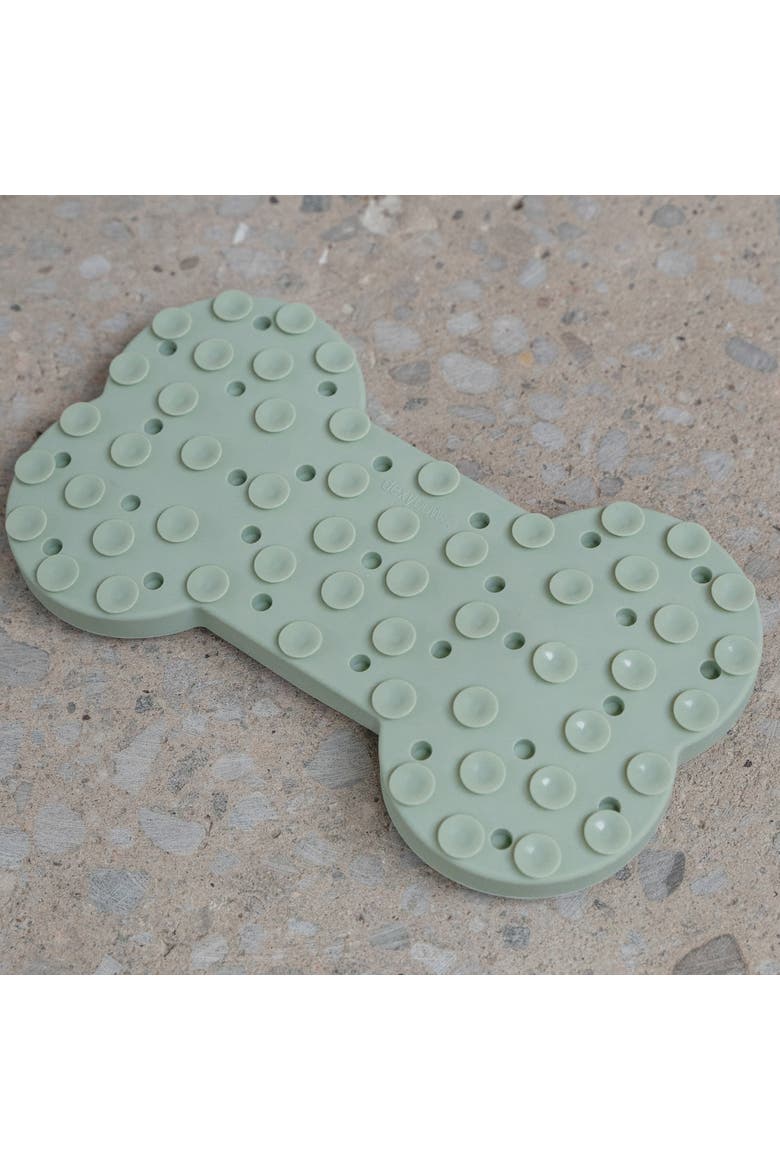 Enrichment Snuffle Mat Sage Green Bone Textured Dog Feeding Pad, Alternate, color, Green