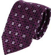 Trafalgar Basil Bubble Floral Business Novelty Silk Necktie