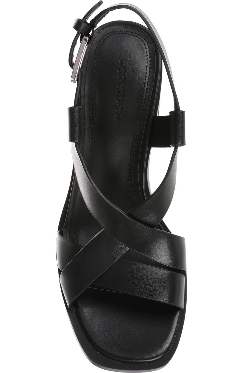 Nordstrom Kalindi Cross Strap Sandal, Alternate, color, Black