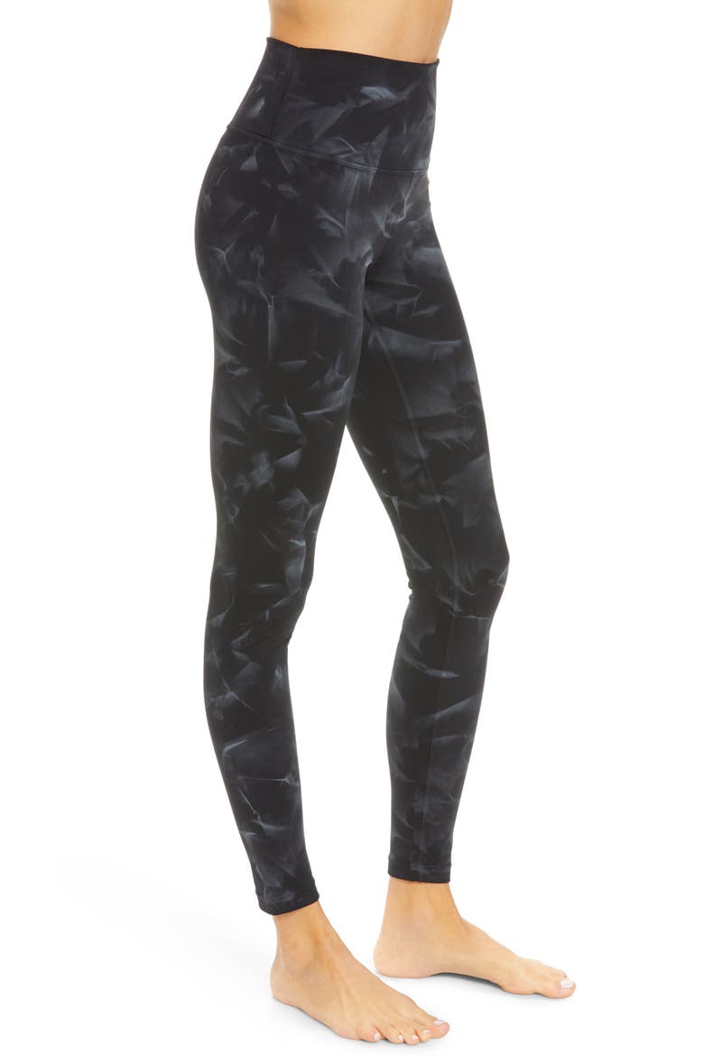Studio Lite High Waist Spray Dye Leggings, Alternate, color, BLACK SPRAY