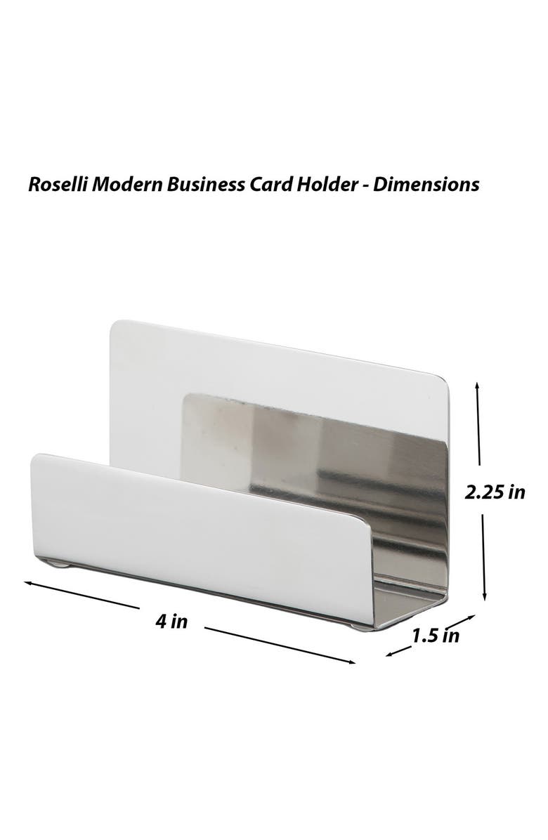 ROSELLI TRADING COMPANY Desk Organizer 3-Piece Set, Alternate, color, Silver