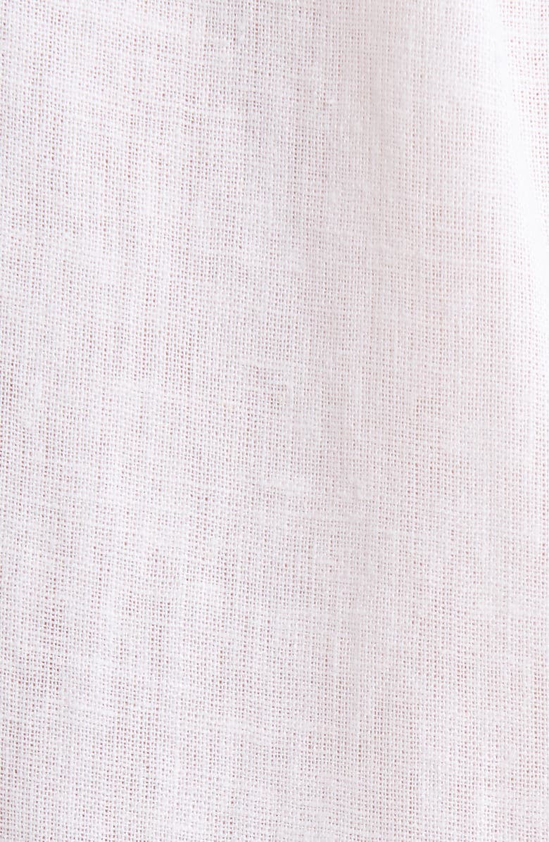 Nordstrom Vacation Linen Blend Short Pajamas, Alternate, color, White