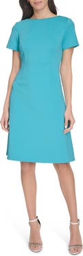 Calvin Klein Short Sleeve A-Line Dress