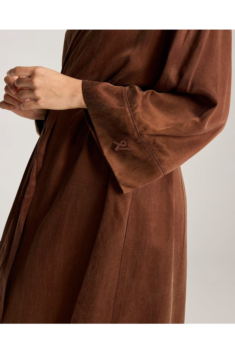 Eco-Luxe Long Robe, Alternate, color, Cocoa