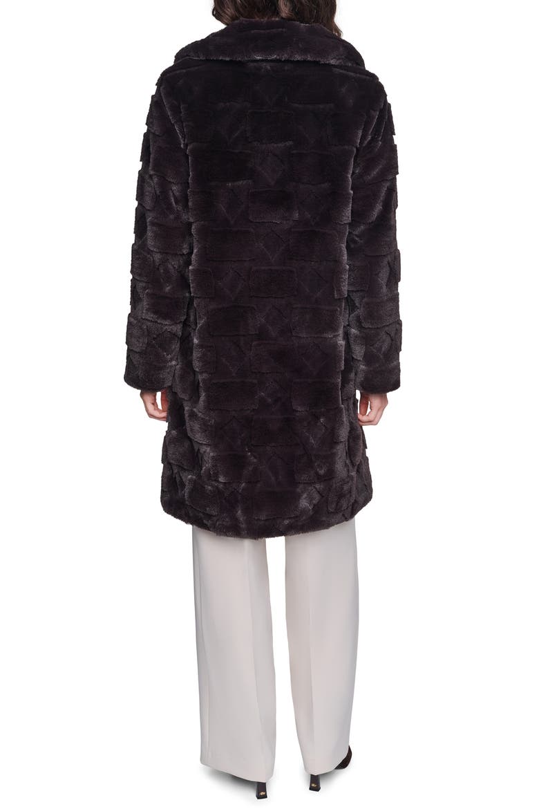 Faux Fur Coat, Alternate, color, CHOCOLATE