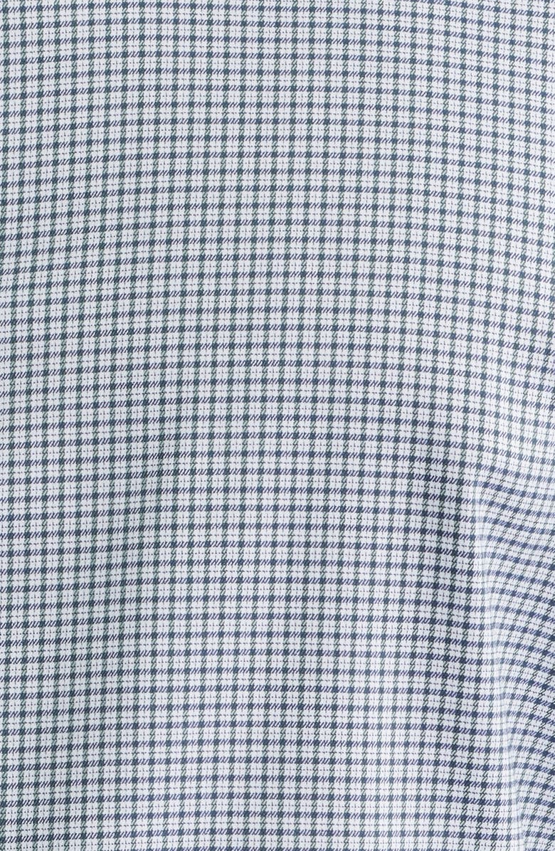 Peter Millar Jackson Crown Lite Microcheck Performance Twill Button-Up Shirt, Alternate, color, Deep Verdant