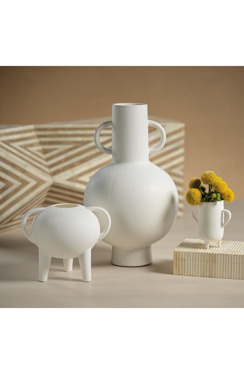 Zodax Avesta Stoneware Vase, Alternate, color, White