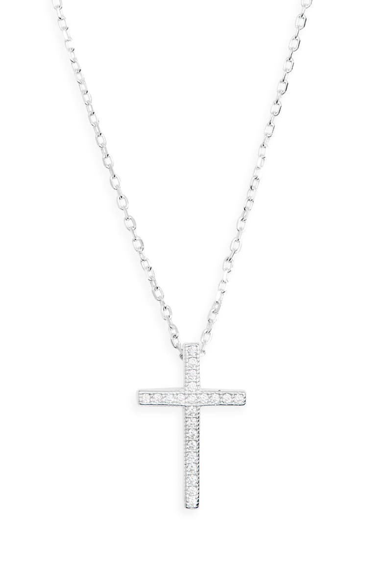 ARGENTO VIVO Cross Pendant Necklace, Main, color, Silver