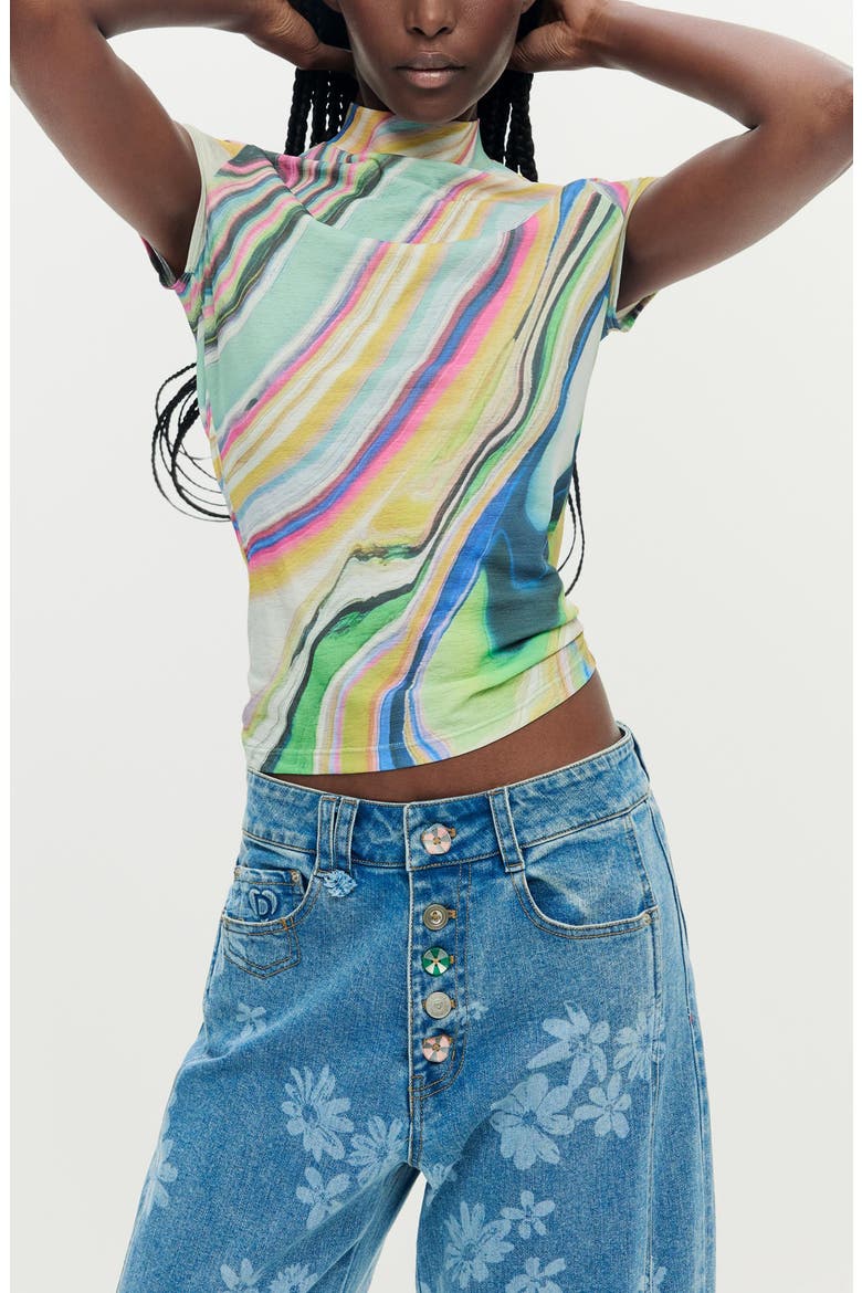 Stripe T-Shirt, Alternate, color, WATER GREEN