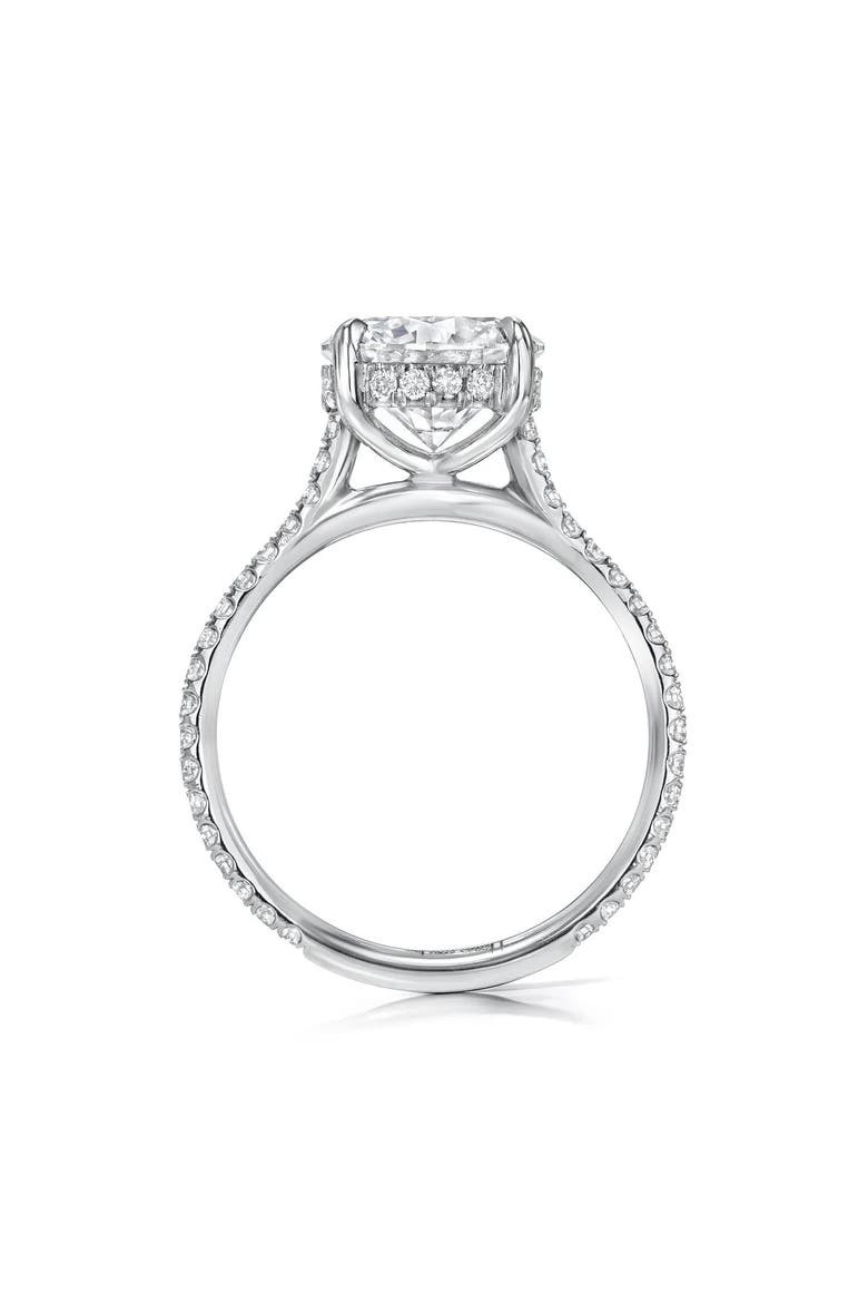 Round Brilliant Lab Diamond Solitaire Engagement Ring 14K, Alternate, color, 3.50ct/White Gold