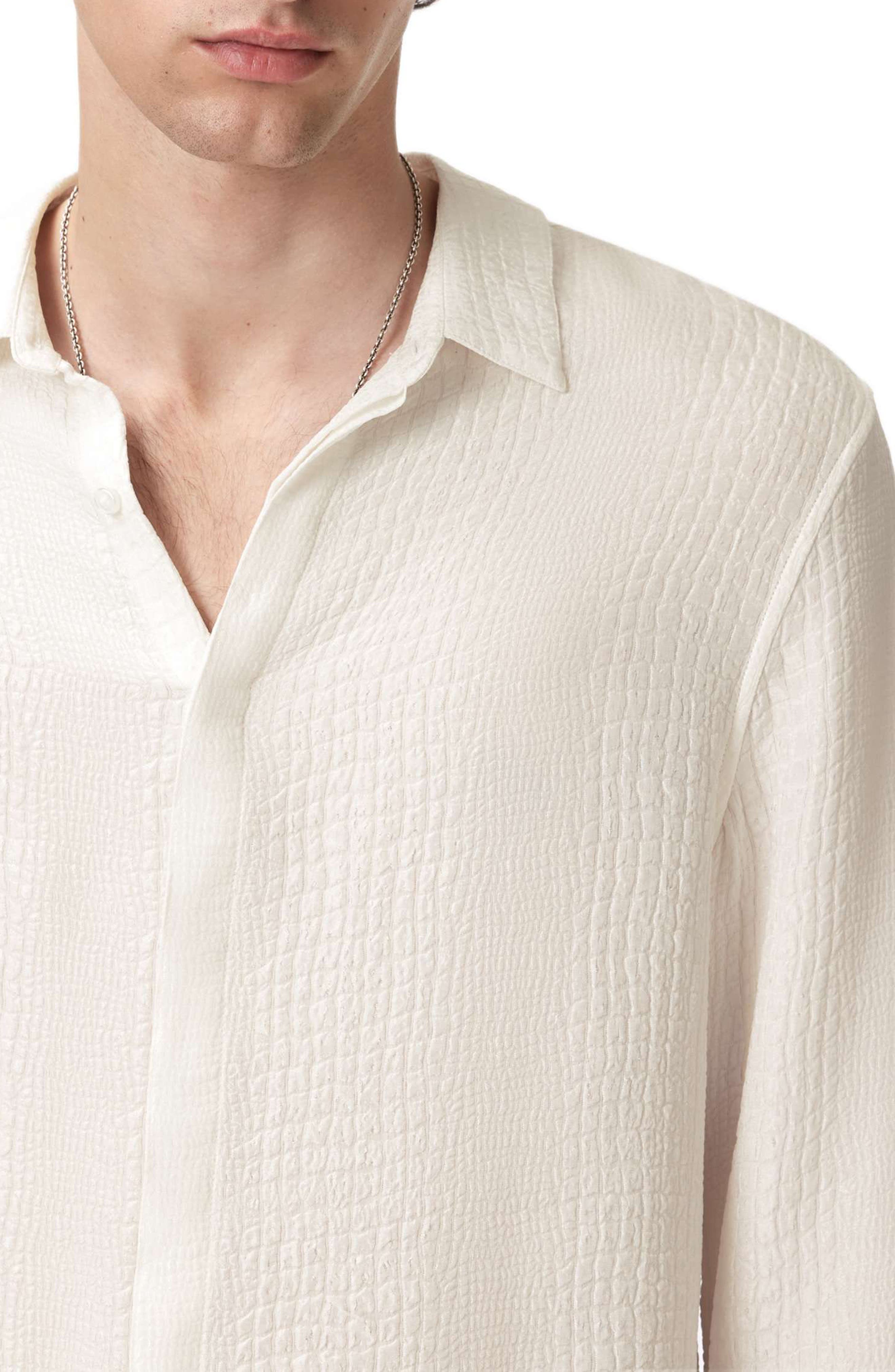 Vito Silk Jacquard Button-Up Shirt - image 4