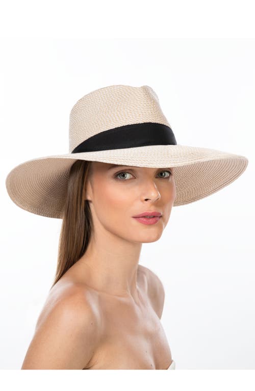 Eric Javits Daphne Broad Brim Straw Fedora In Black