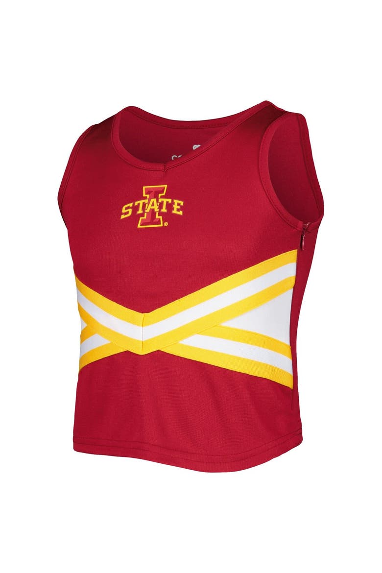 Girls Youth Colosseum Cardinal Iowa State Cyclones Carousel Cheerleader Set, Alternate, color, Cardinal