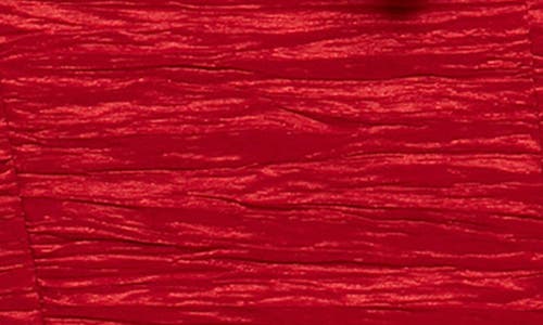 Alex Evenings Crinkle Tie Waist Stretch Taffeta Dress In Red