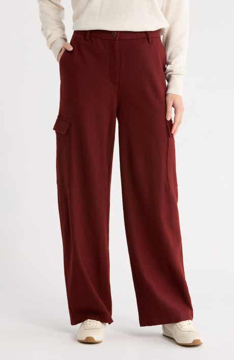 Eileen Fisher Wide Leg Wool Cargo Pants