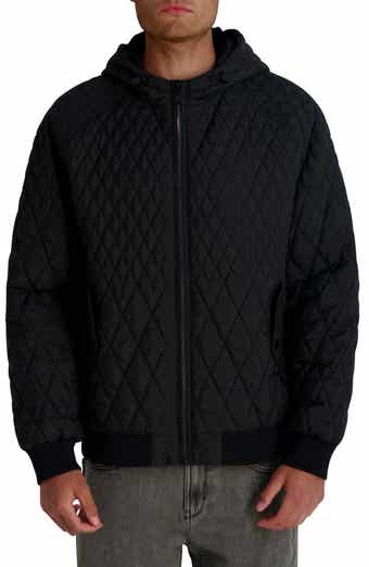 KARL LAGERFELD PARIS Hooded Diamond Quilted Jacket