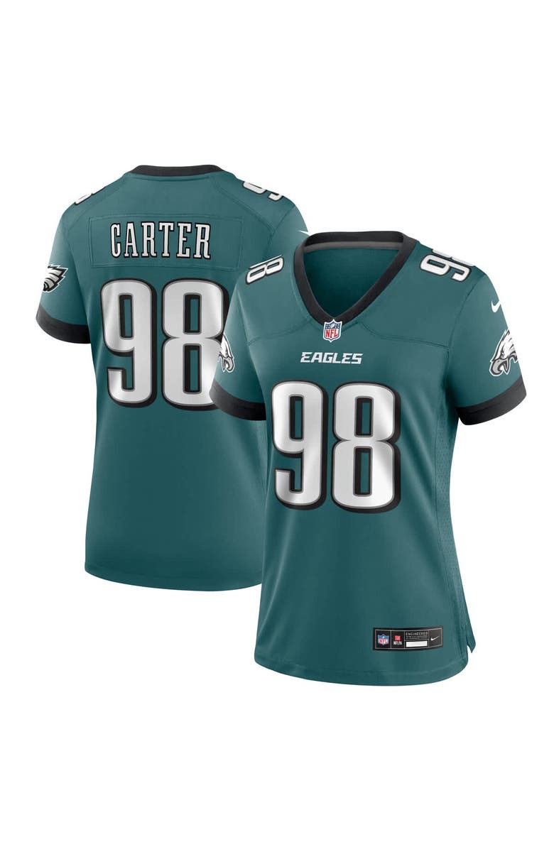 Nike Women's Nike Jalen Carter Midnight Green Philadelphia Eagles Team Game Jersey, Main, color, Green
