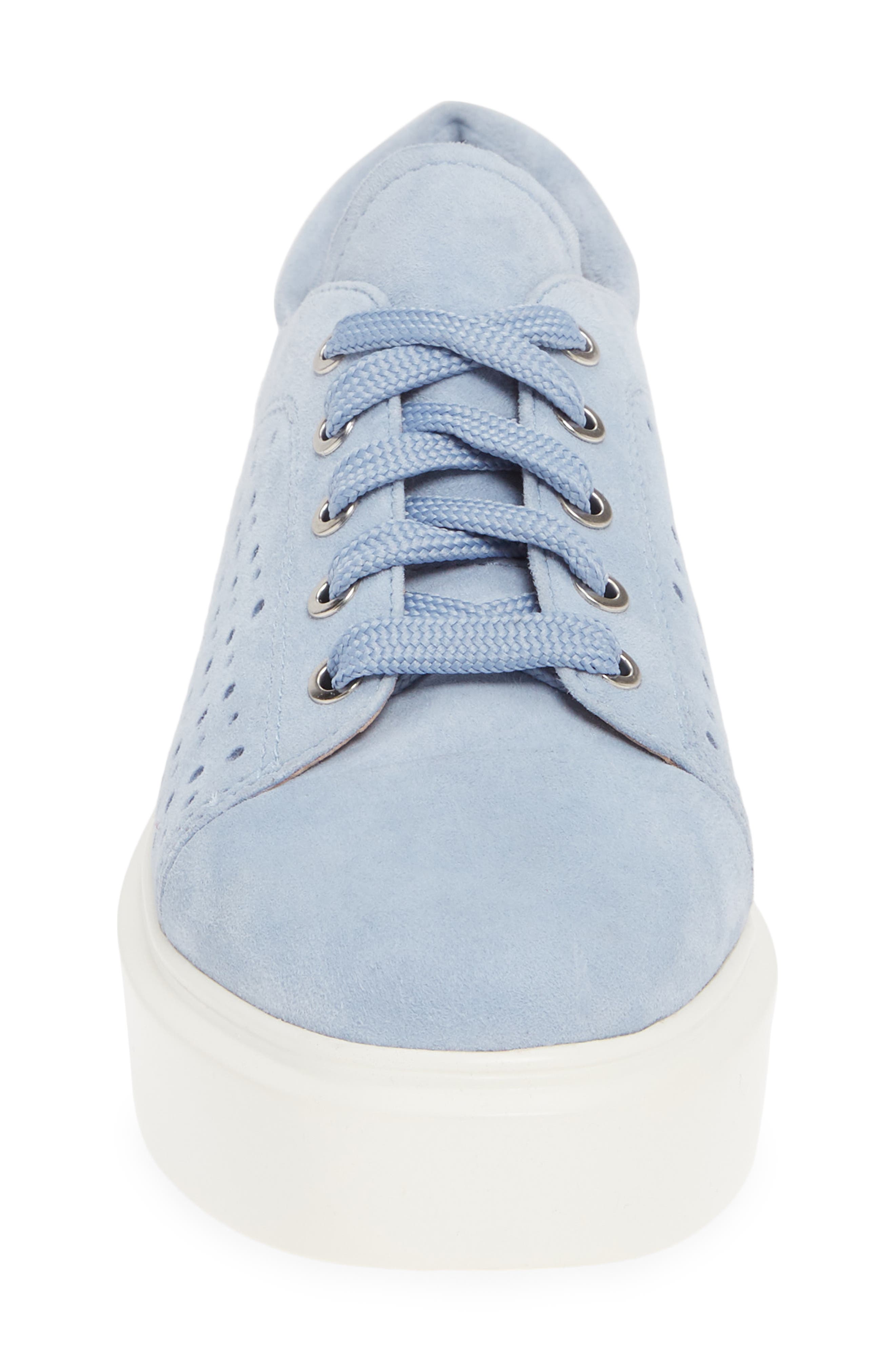 Linea Paolo Kendra Platform Sneaker, Alternate, color, Sky Blue Suede
