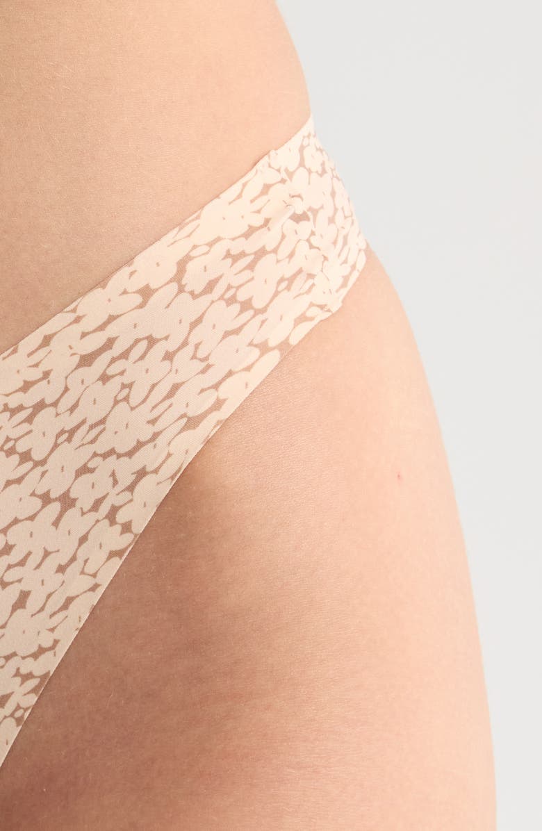 Chantelle Lingerie Soft Stretch Thong, Alternate, color, Norah Nude Print
