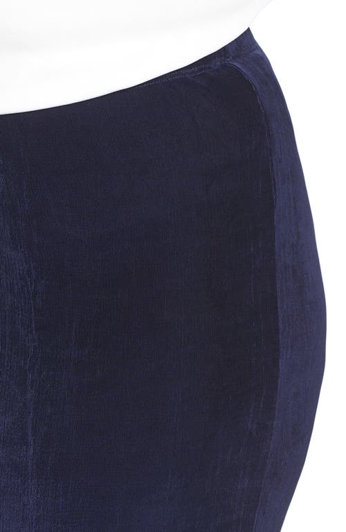 Vikki Vi High Rise Stretch Knit Crop Pants In Navy