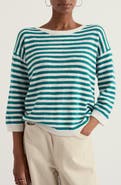 Seasalt Cornwall Knavock Stripe Organic Cotton & Linen Sweater