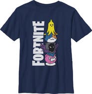 FORTNITE Boy's Fortnite Cute Characters Logo Graphic T-Shirt