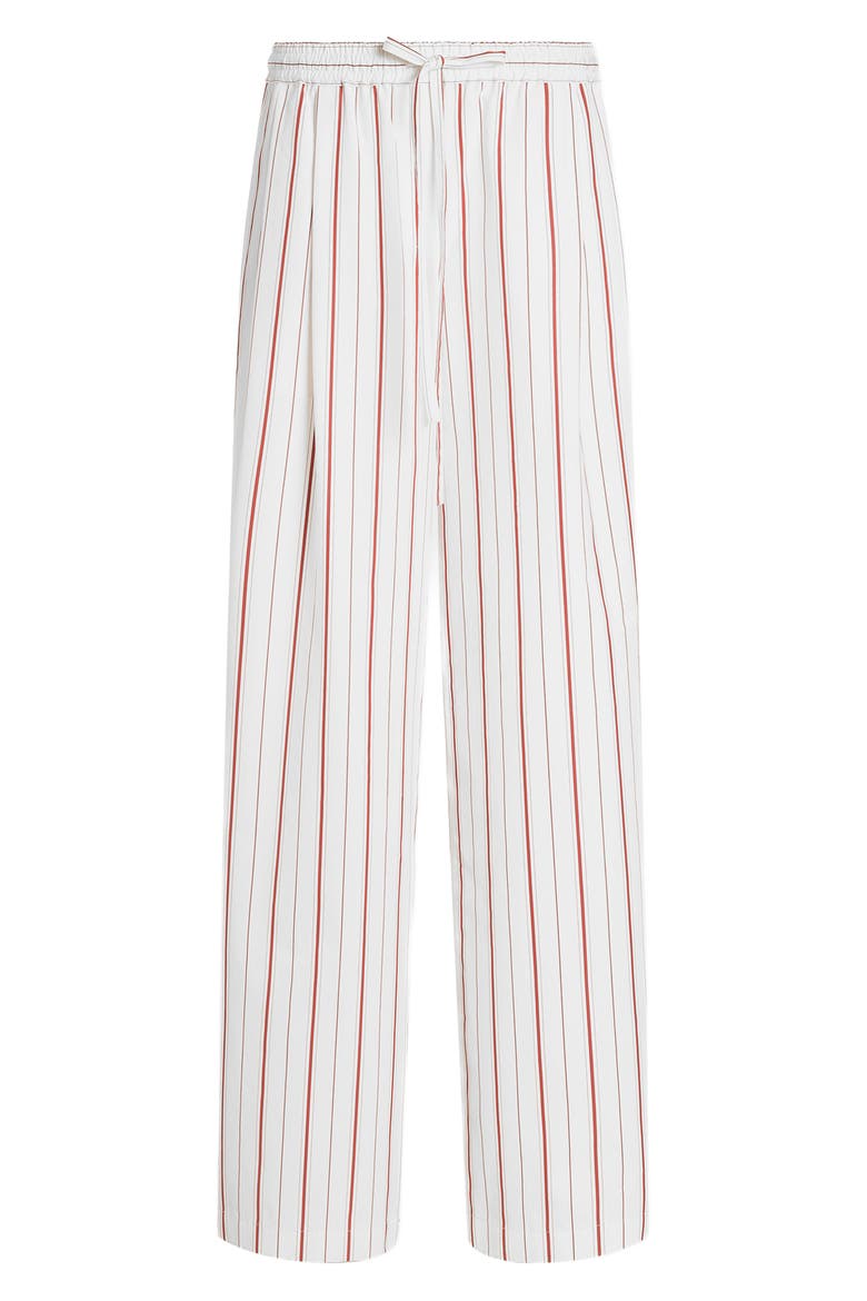 Striped Poplin Wide Leg Pants, Alternate, color, S8053 STRIPED - WHITE/ RED
