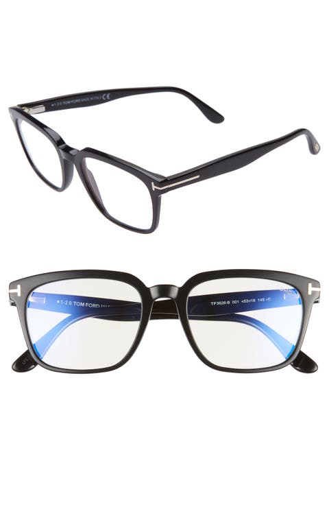 Tom Ford 53mm Blue Light Blocking Square Optical Glasses