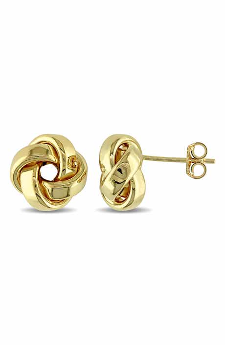 DELMAR Love Knot Stud Earrings