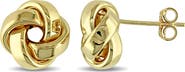 DELMAR Love Knot Stud Earrings