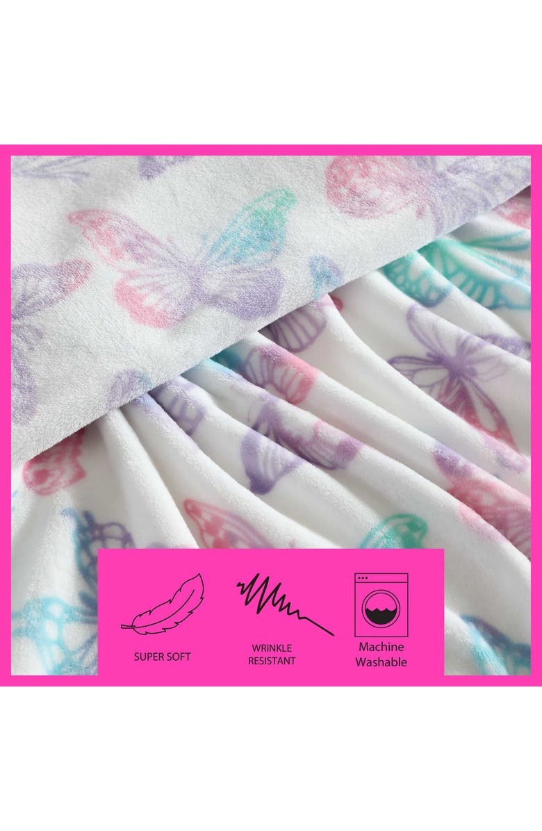 Betsey Johnson Flannel Fleece Throw Blanket, Alternate, color, 