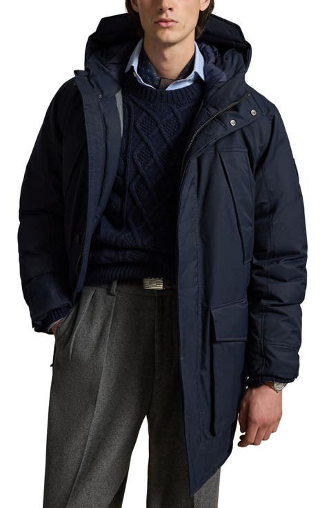 Cotton Blend Twill Parka
