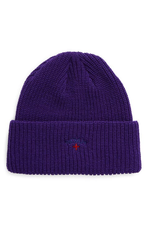 Purple beanie hat online