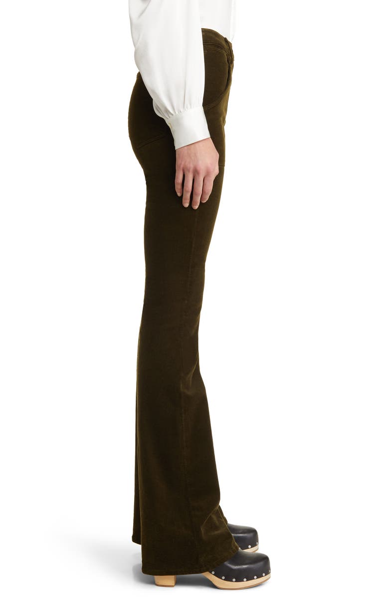 FRAME Le Francoise High Waist Flare Velvet Pants, Alternate, color, 